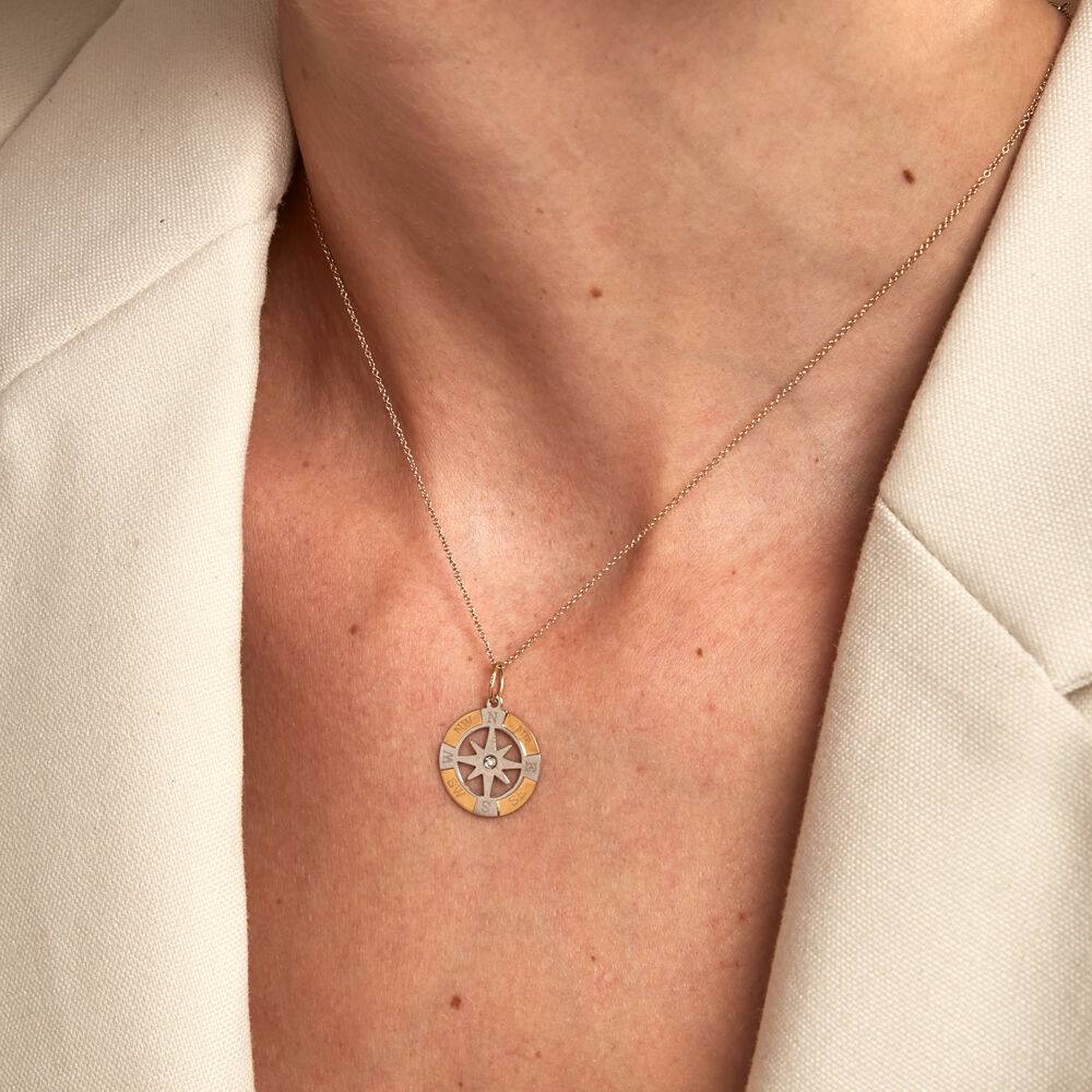 Pendentif Demyan Or Bicolore Oxyde De Zirconium - Pendentifs Homme | Marc Orian