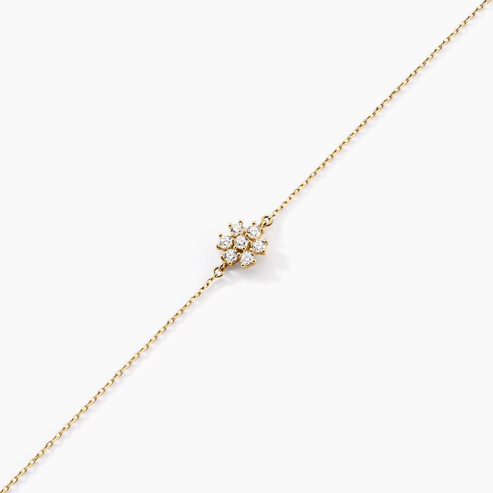 Bracelet Flurry Or Jaune Oxyde De Zirconium - Bracelets chaînes Femme | Marc Orian