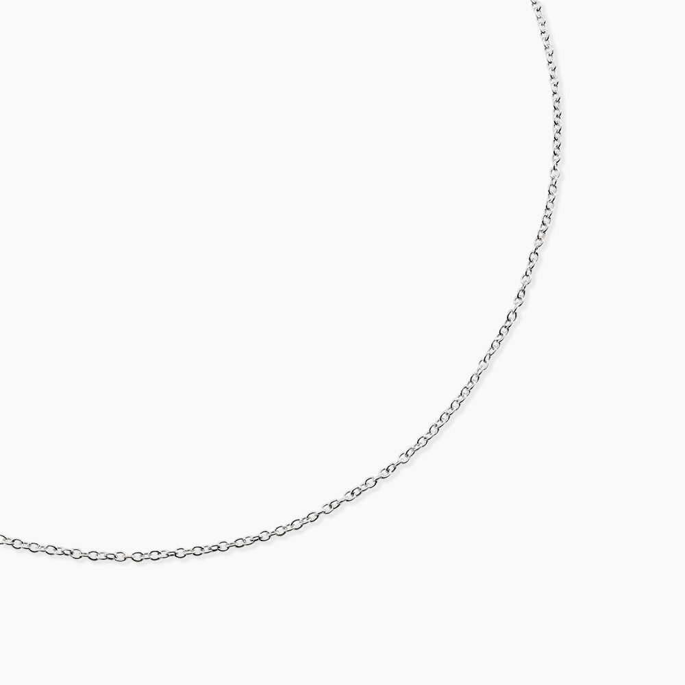 Cha&icirc;ne Ilan Maille For&ccedil;at Ronde Or Blanc - Chaines Unisex | Marc Orian