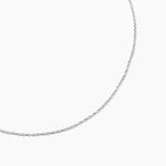 Cha&icirc;ne Ilan Maille For&ccedil;at Ronde Or Blanc - Chaines Unisex | Marc Orian
