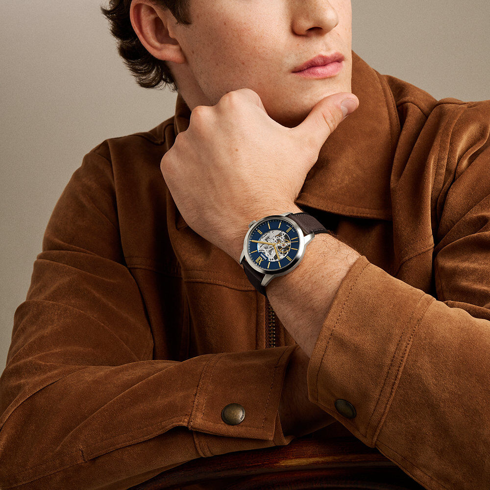 Montre Fossil Townsman Automatic Bleu - Montres automatiques Homme | Marc Orian