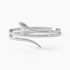 Bracelet Jonc Solitaae Argent Blanc - Bracelets jonc Femme | Marc Orian