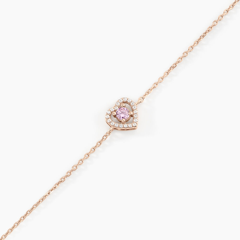 Bracelet Suzon Argent Rose Oxyde De Zirconium - Bracelets chaînes Femme | Marc Orian