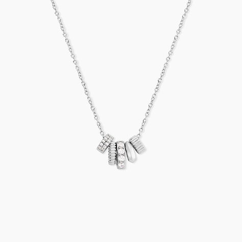 Collier Edna Argent Blanc Oxyde De Zirconium - Colliers avec pierres Femme | Marc Orian