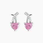 Boucles D'oreilles Puces Argent Blanc Avalon Oxyde De Zirconium - Puces Femme | Marc Orian