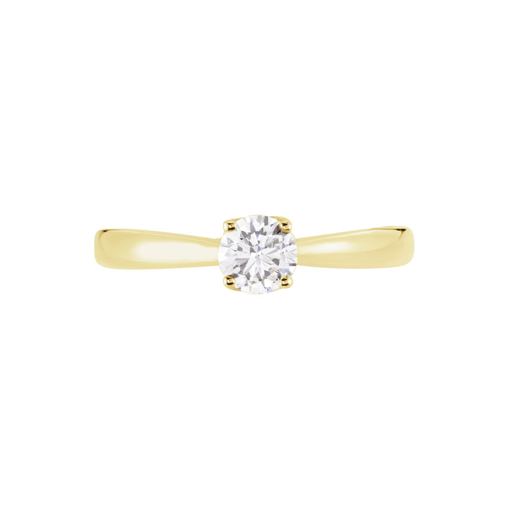 Solitaire Vicoeuria Ld Or Jaune Diamant Synthetique Blanc - Solitaires Femme | Marc Orian
