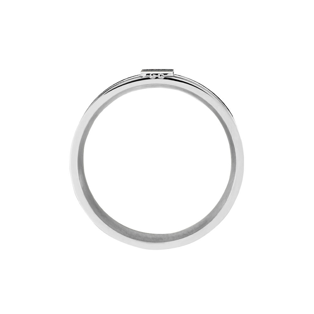 Bague Karly Acier Blanc -  Homme | Marc Orian