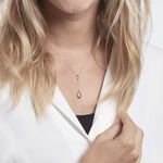 Collier Dennis Or Blanc Amethyste - Colliers avec pierres Femme | Marc Orian