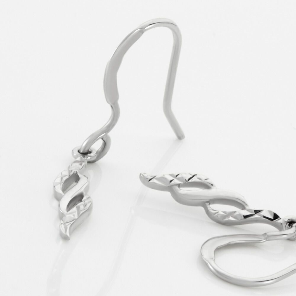 Boucles D'oreilles Pendantes Argent Blanc Lempa - Pendantes Femme | Marc Orian