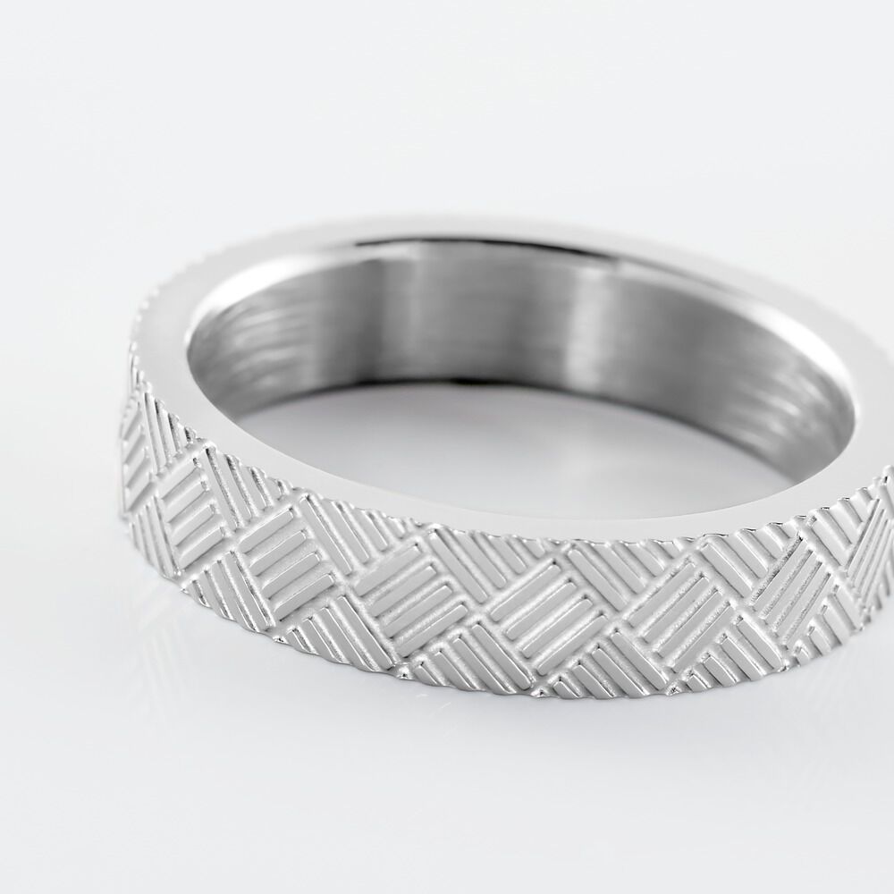 Bague Phebus Him Acier Blanc -  Homme | Marc Orian