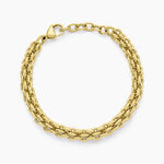 Bracelet Goa Acier Jaune - Bracelets mailles Femme | Marc Orian
