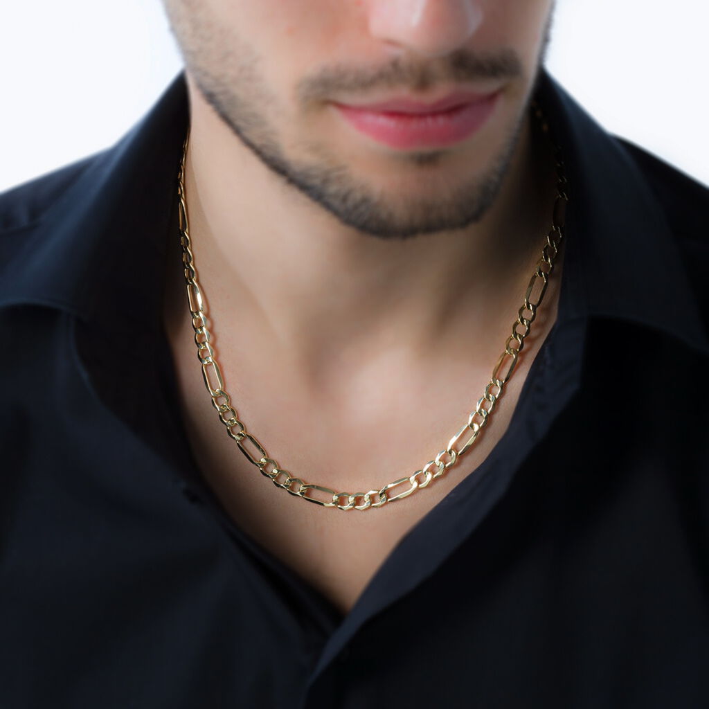 Collier Or Jaune Maille Alternée - Chaines Homme | Marc Orian