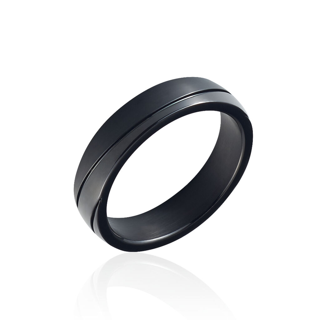 Bague Phebus Him Clyde Acier Noir - Bagues Homme | Marc Orian