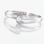 Bague Nesryne Or Blanc Oxyde De Zirconium - Solitaires Femme | Marc Orian