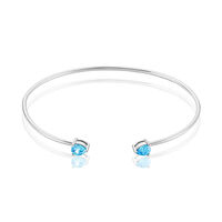 Bracelet Jonc Andriana Argent Blanc Oxyde De Zirconium