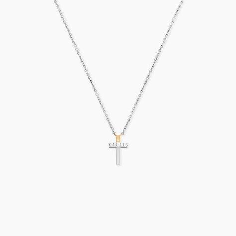 Collier Or Jaune Argent Blanc Oxyde De Zirconium - Colliers avec pierres Femme | Marc Orian