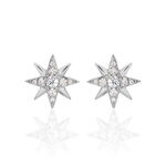 Boucles D'oreilles Puces Shanis Argent Blanc Oxyde De Zirconium - Puces Femme | Marc Orian