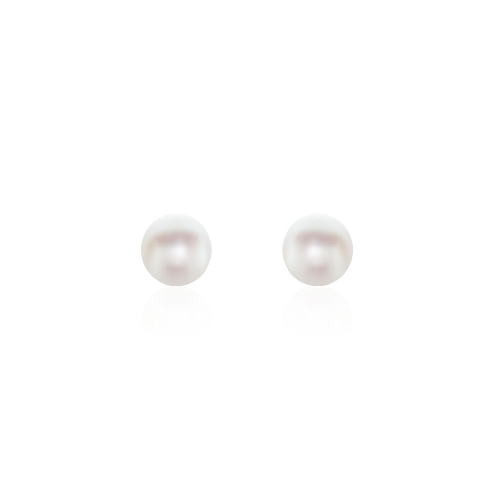 Boucles D'oreilles Puces Kesya Nacres Bouton Or Jaune Perle De Culture - Boucles d'oreilles mariage Femme | Marc Orian