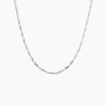 Cha&icirc;ne Imanie Maille Singapour Or Blanc - Colliers ras du cou Femme | Marc Orian