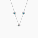 Collier Aurel Argent Blanc Turquoise Oxyde De Zirconium - Colliers avec pierres Femme | Marc Orian