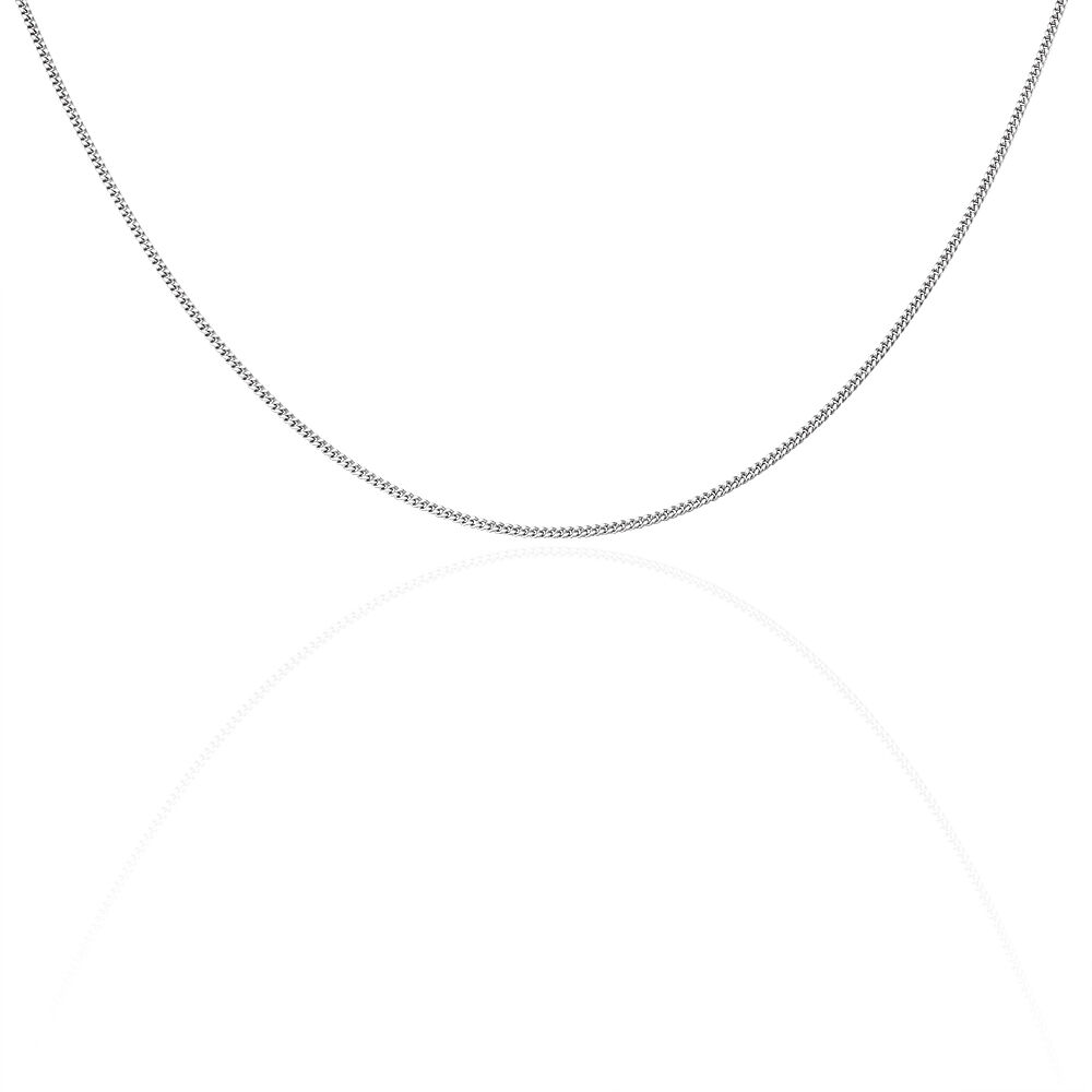 Cha&icirc;ne Maille Gourmette Or Blanc - Chaines Famille | Marc Orian