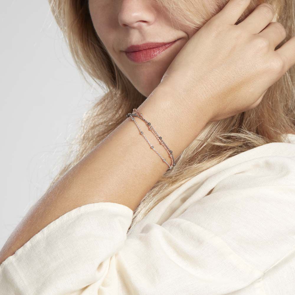 Bracelet Anfel Argent Tricolore - Bracelets chaînes Femme | Marc Orian