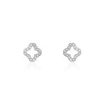 Boucles D'oreilles Puces Tully Argent Blanc Oxyde De Zirconium - Puces Femme | Marc Orian