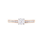 Bague Harem Or Rose Oxyde - Solitaires Femme | Marc Orian