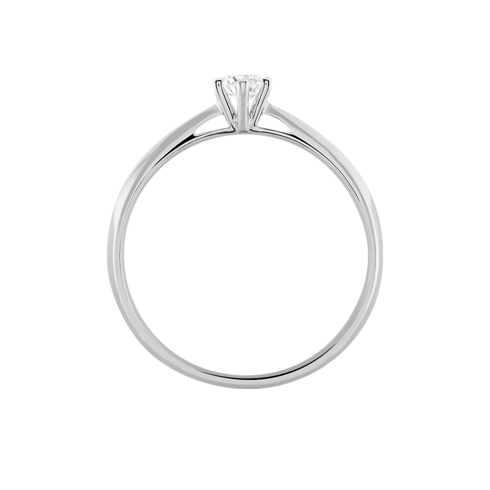 Bague Solitaire Veronika Or Blanc Diamant - Parures de mariage Femme | Marc Orian