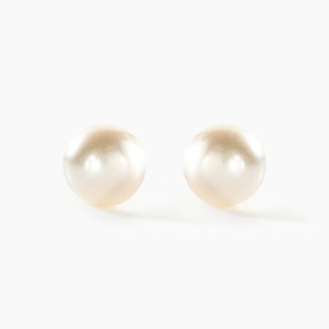 Boucles D'oreilles Puces Kesya Nacres Bouton Or Jaune Perle De Culture - Boucles d'oreilles mariage Femme | Marc Orian