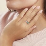 Bague Denise Or Blanc Emeraude Et Diamant - Bagues vintage Femme | Marc Orian