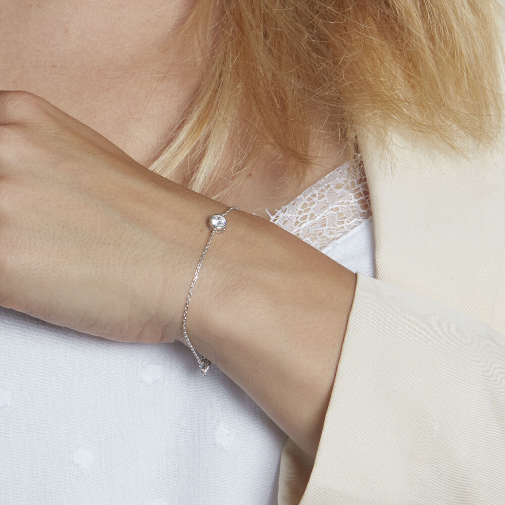 Bracelet Abha Argent Blanc Oxyde De Zirconium - Bracelets chaînes Femme | Marc Orian