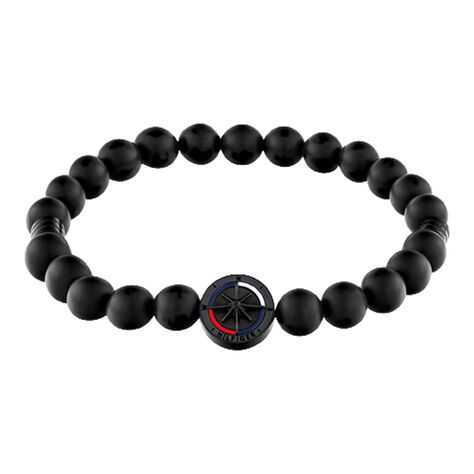 Bracelet Tommy Hilfiger Compass Acier Noir Onyx - Bracelets cha&icirc;nes Homme | Marc Orian