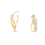 Cr&eacute;oles Hilharriette Or Jaune Strass - Cr&eacute;oles Femme | Marc Orian