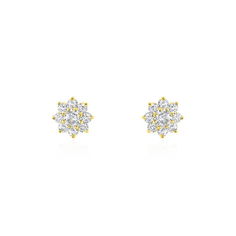 Boucles D'oreilles Or Jaune Eleanor Oxydes - Pendantes Femme | Marc Orian