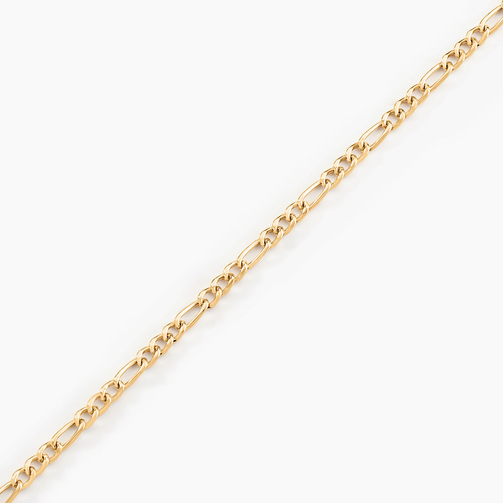 Bracelet Or Jaune Cam&eacute;o Maille Altern&eacute;e 1/3 - Bracelets mailles Femme | Marc Orian