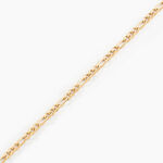 Bracelet Or Jaune Cam&eacute;o Maille Altern&eacute;e 1/3 - Bracelets mailles Femme | Marc Orian