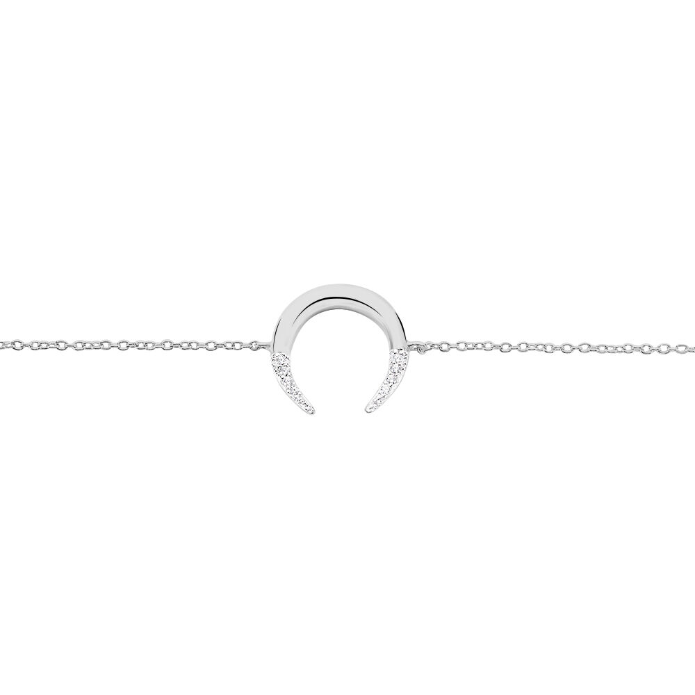 Bracelet Gemilina Argent Blanc Oxyde De Zirconium - Bracelets chaînes Femme | Marc Orian