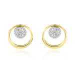 Boucles D'oreilles Puces Or Jaune Laberiane Diamants - Puces Femme | Marc Orian