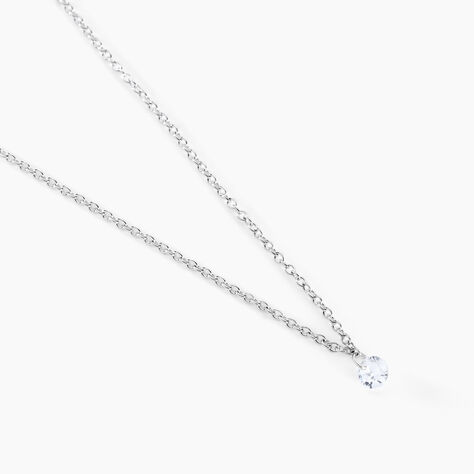 Collier Court Argent Blanc Constantin Oxyde De Zirconium - Colliers ras du cou Femme | Marc Orian