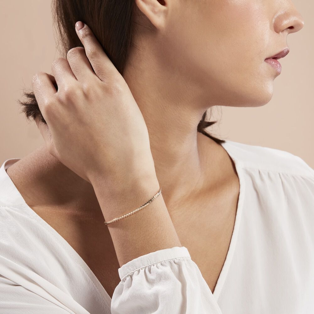Bracelet Messaline Plaqué Or Jaune - Bracelets mailles Femme | Marc Orian