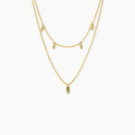 Collier Poem Argent Jaune P&eacute;ridot - Colliers avec pierres Femme | Marc Orian