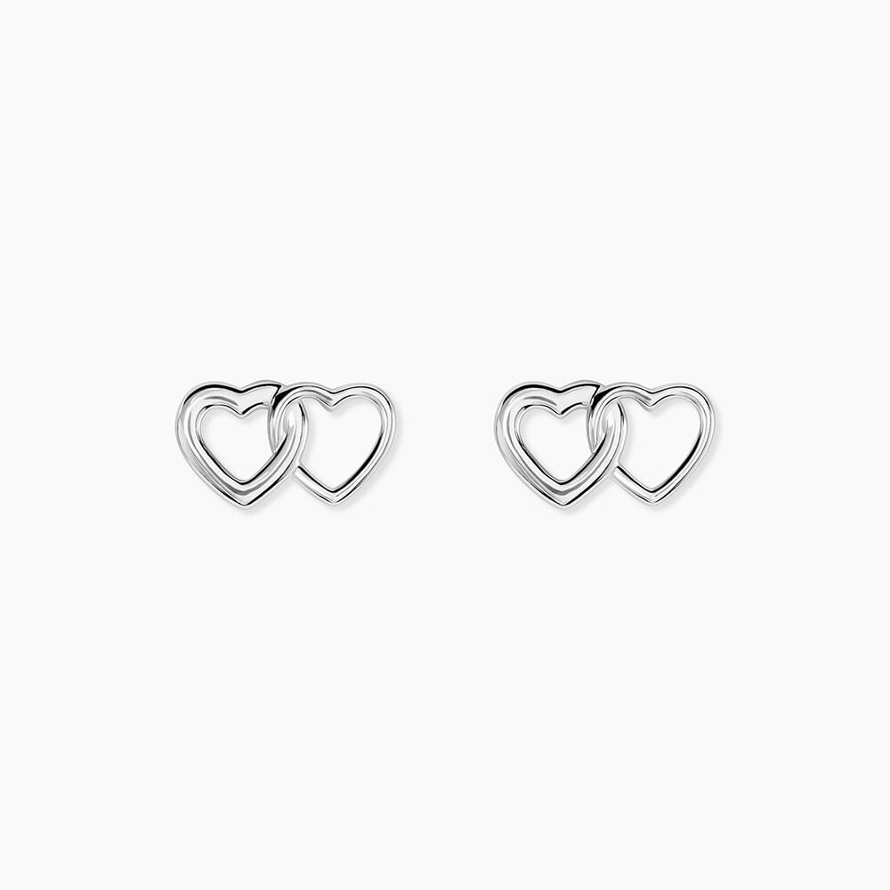 Boucles D'Oreilles Puces Gena Argent Blanc - Puces Femme | Marc Orian