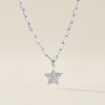 Collier Etincelante Argent Blanc - Colliers ras du cou Femme | Marc Orian