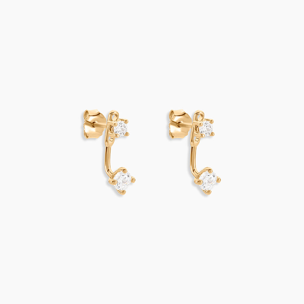 Bijoux D'oreilles Plaqu&eacute; Or Dedale Oxydes De Zirconium - Piercings d'oreilles Femme | Marc Orian