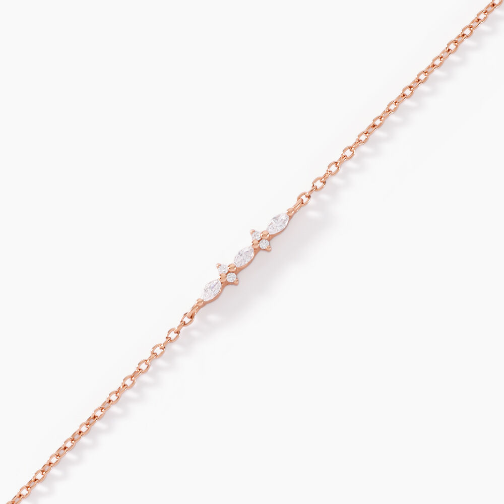 Bracelet Naura Argent Rose Oxyde De Zirconium - Bracelets chaînes Femme | Marc Orian