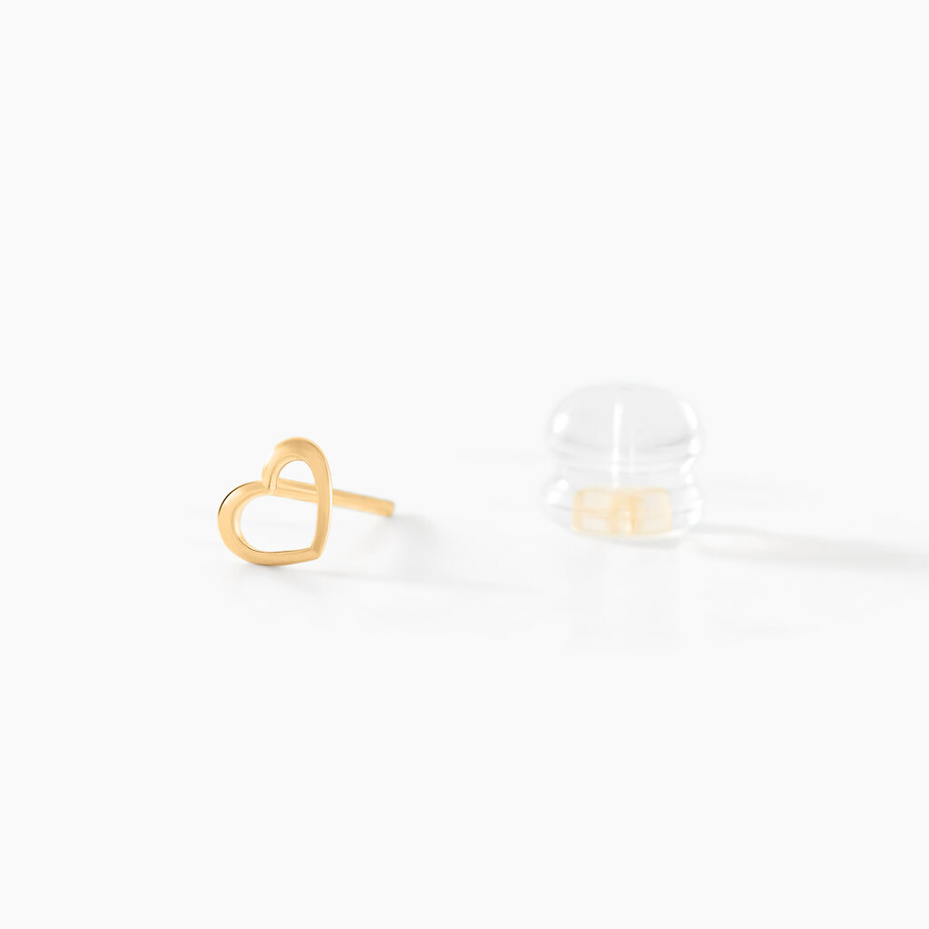 Boucles D'oreilles Puces Anne-maudae Coeurs Or Jaune - Clous d'oreilles Femme | Marc Orian