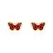 Boucles D'oreilles Puces Sulivia Papillon Or Jaune - Puces Enfant | Marc Orian