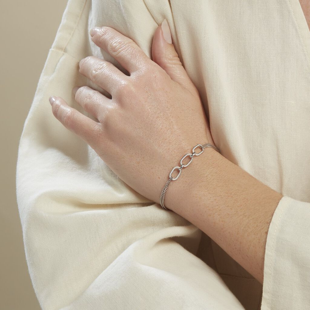 Bracelet Argent Blanc Nos - Bracelets chaînes Femme | Marc Orian
