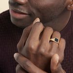 Chevali&egrave;re Kauai Plaqu&eacute; Or Jaune Pierre De Synthese - Bijoux fantaisie Homme | Marc Orian